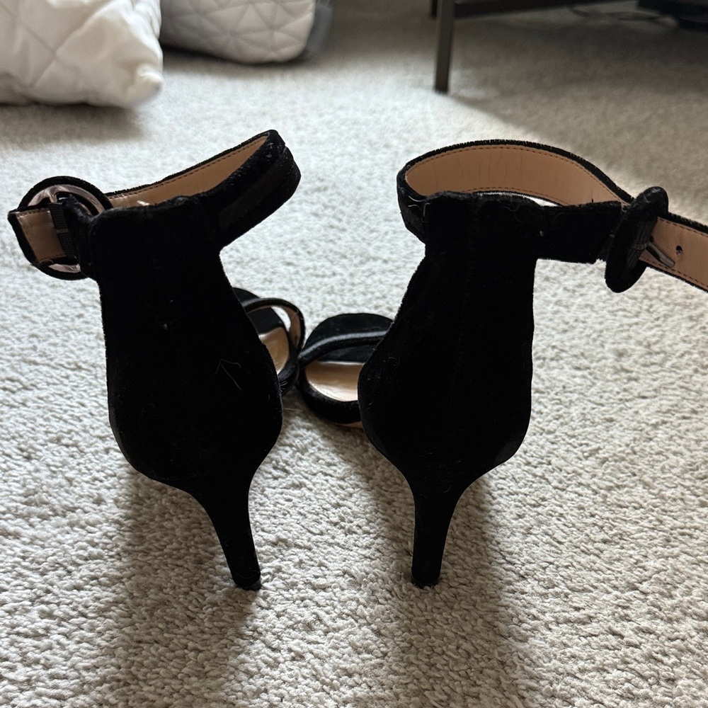 ANTONIO MELANI Black Ankle Strap Heels - Picture 2 of 3